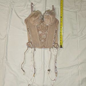 NWOT Nude Corset w/ Removeable Garter Straps